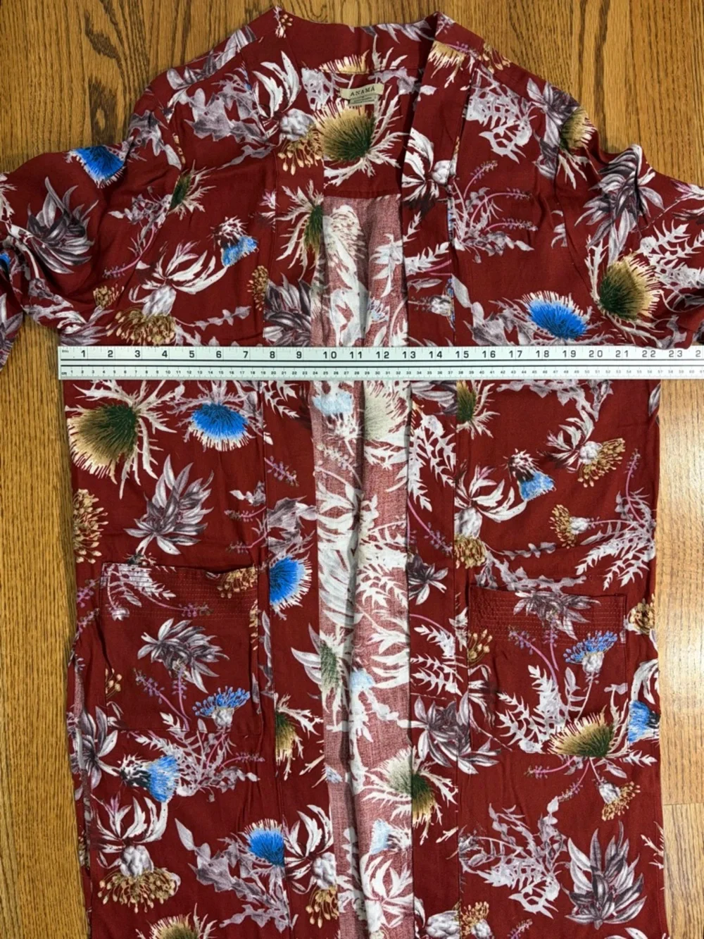 Floral Open Front Kimono sz Small - Picture 7 of 8